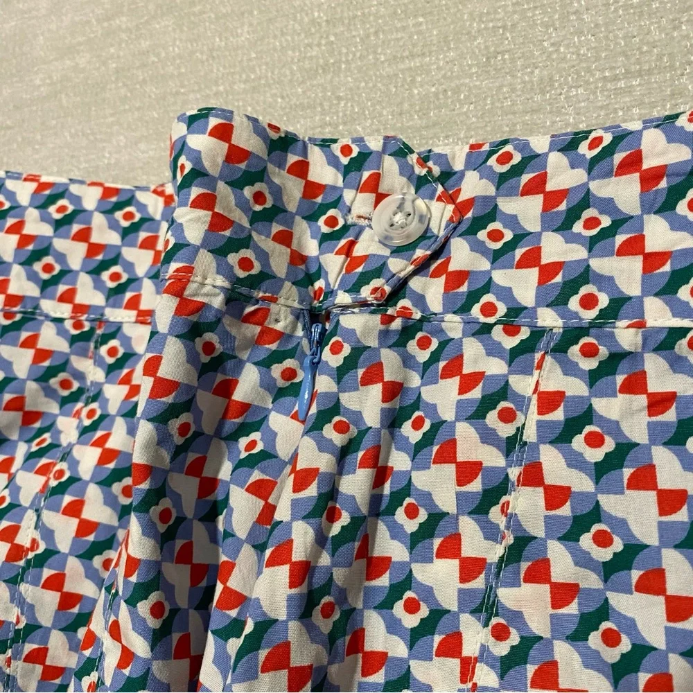 Anthropologie Multicolor Geometric Skater Skirt - Picture 5 of 6